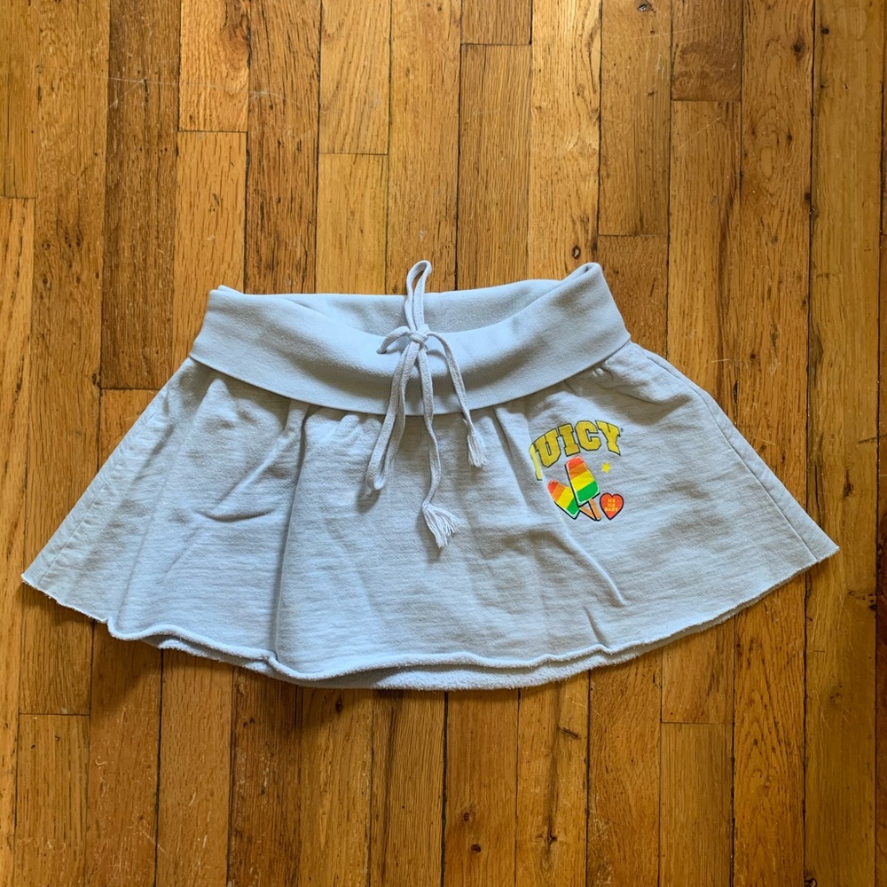 Juicy couture grey early 2000s mini skirt size S